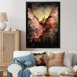 Abstract Pink and Black Bat Elegance - Bat Wall Decor