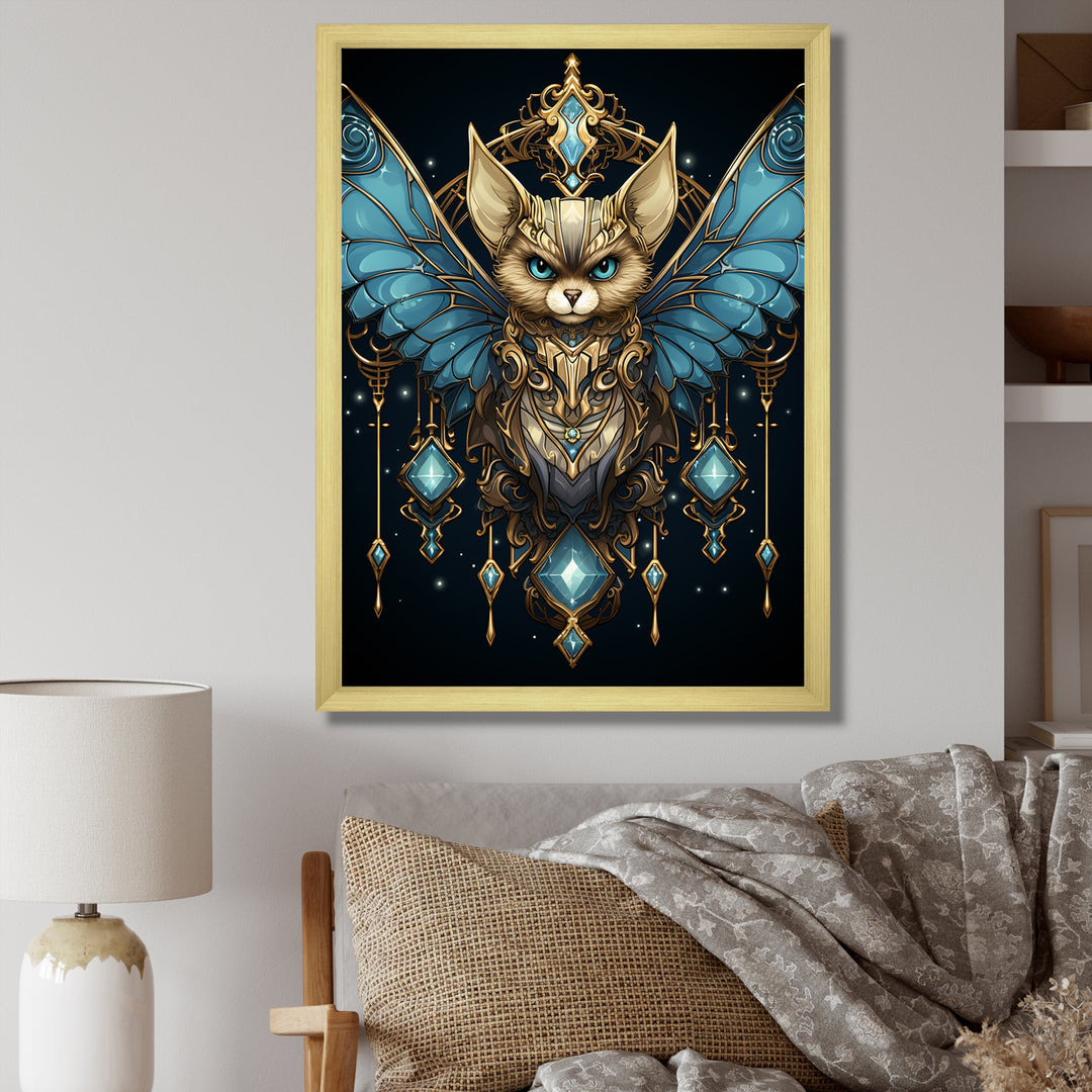 Cubist Night Sky bat - Bat Wall Art Prints