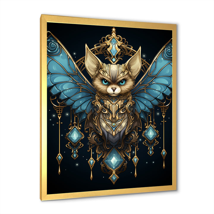 Cubist Night Sky bat - Bat Wall Art Prints