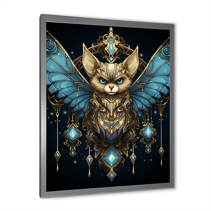 Cubist Night Sky bat - Bat Wall Art Prints