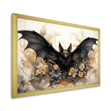 Minimalist Bat Silhouette - Black Bat Wall Art