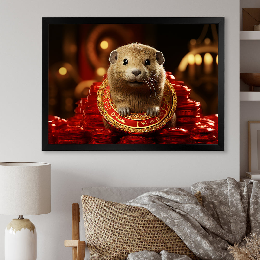 Royalty Beaver Beauty - Brown Beaver Wall Art