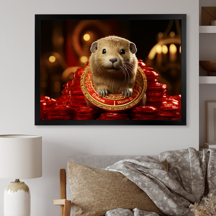 Royalty Beaver Beauty - Brown Beaver Wall Art