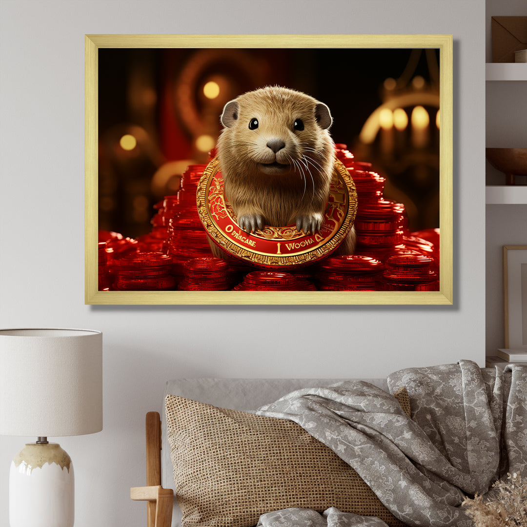 Royalty Beaver Beauty - Brown Beaver Wall Art