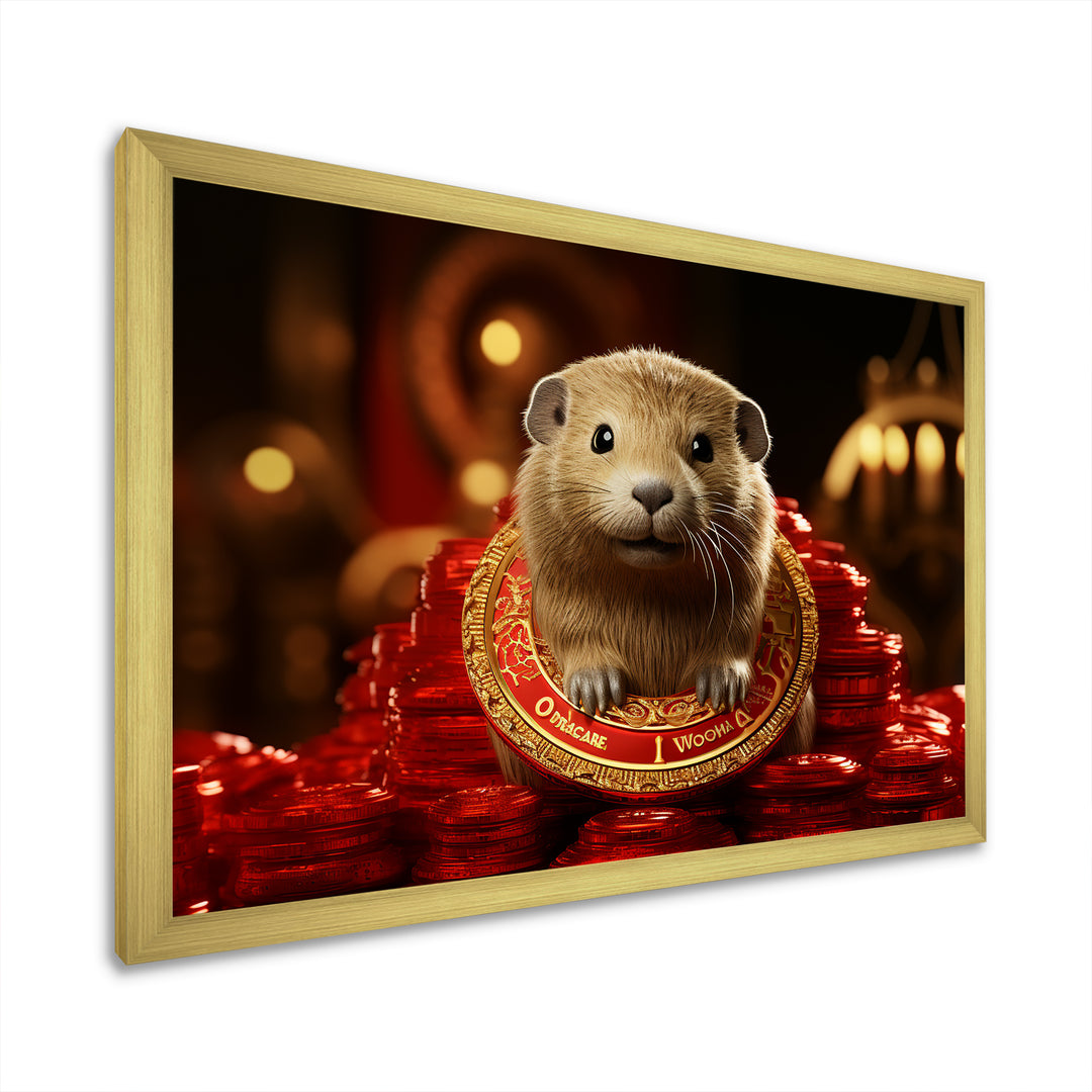 Royalty Beaver Beauty - Brown Beaver Wall Art