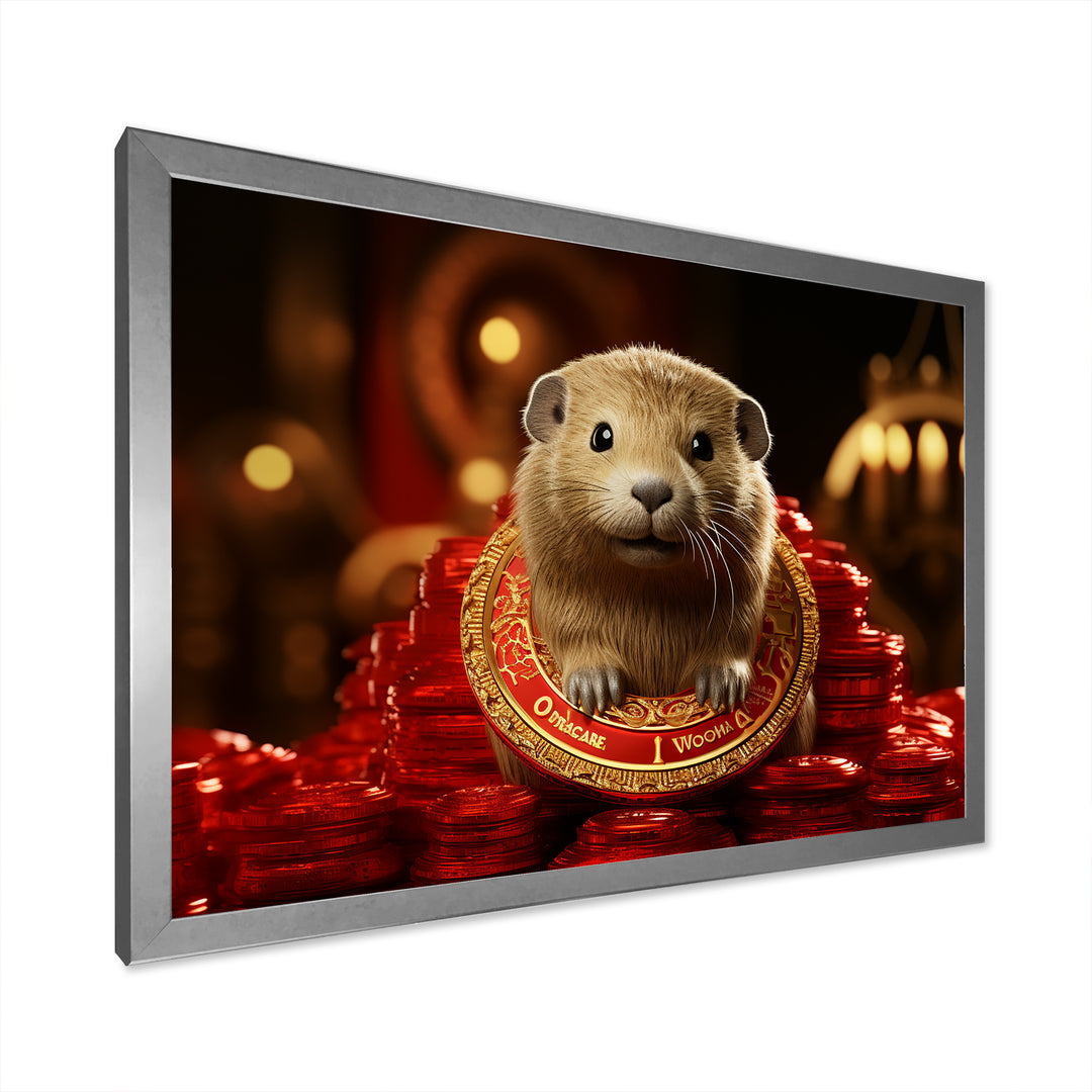 Royalty Beaver Beauty - Brown Beaver Wall Art
