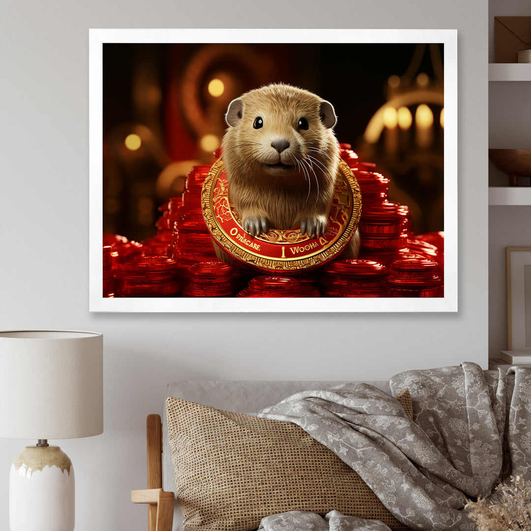 Royalty Beaver Beauty - Brown Beaver Wall Art