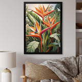 Birds of paradise tropical flowers I - Floral Canvas Wall Art