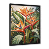 Birds of paradise tropical flowers I - Floral Canvas Wall Art