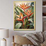 Birds of paradise tropical flowers I - Floral Canvas Wall Art