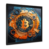 Orange Vibrant Bitcoin crypto - Nursery Teddy Bear Wall Art Prints