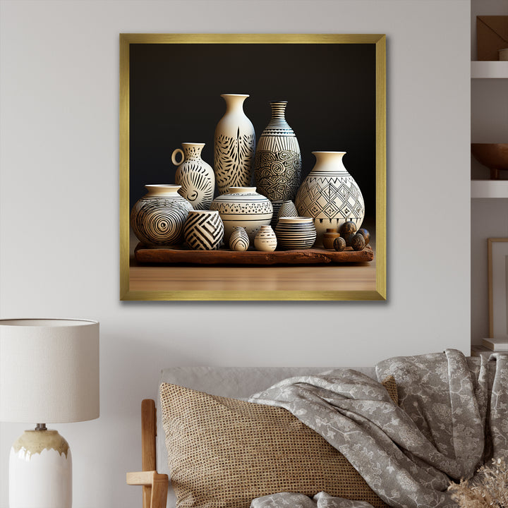 White Avant Garden boho Pottery - Animal Nursery Home Decor Art