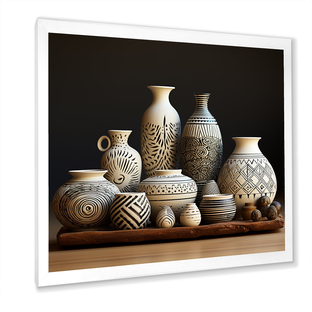 White Avant Garden boho Pottery - Animal Nursery Home Decor Art