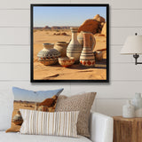 Surreal pottery Ceramics desert dreams - Toucan Canvas Wall Art