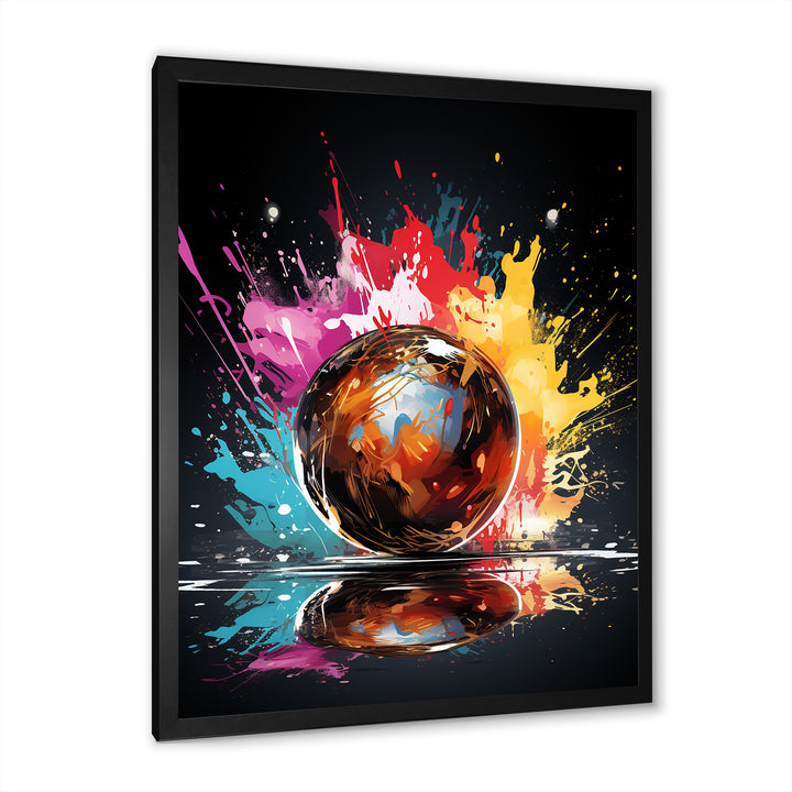 Pink Lively Bowling Lane - Bowling Canvas Wall Art
