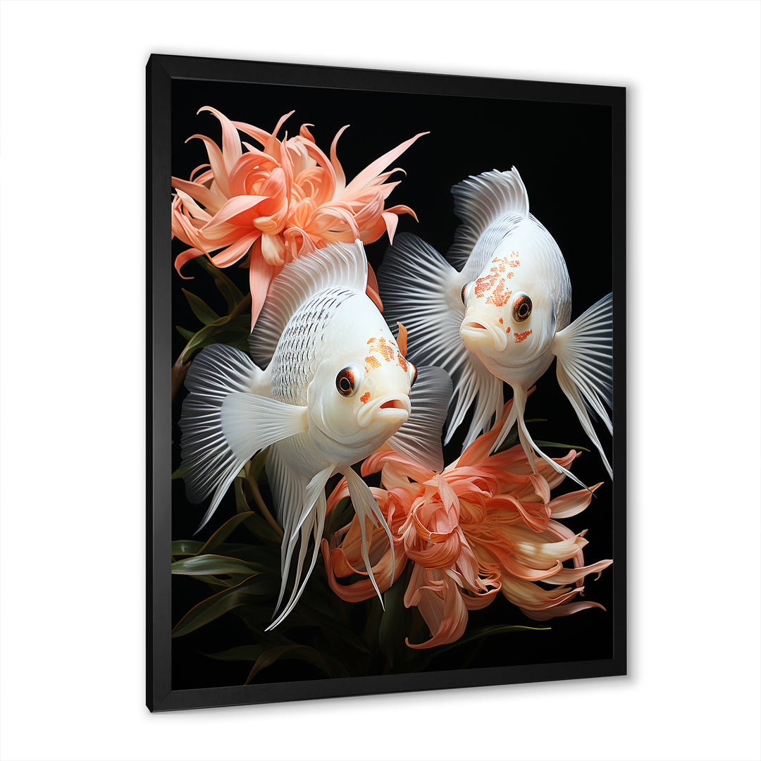 Coral Classical Butterfly fish Symphony - Coral Butterfly Fish Wall Art