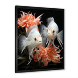 Coral Classical Butterfly fish Symphony - Coral Butterfly Fish Wall Art