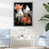 Coral Classical Butterfly fish Symphony - Coral Butterfly Fish Wall Art