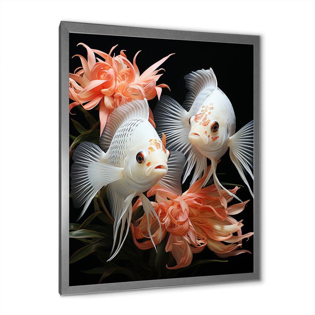 Coral Classical Butterfly fish Symphony - Coral Butterfly Fish Wall Art