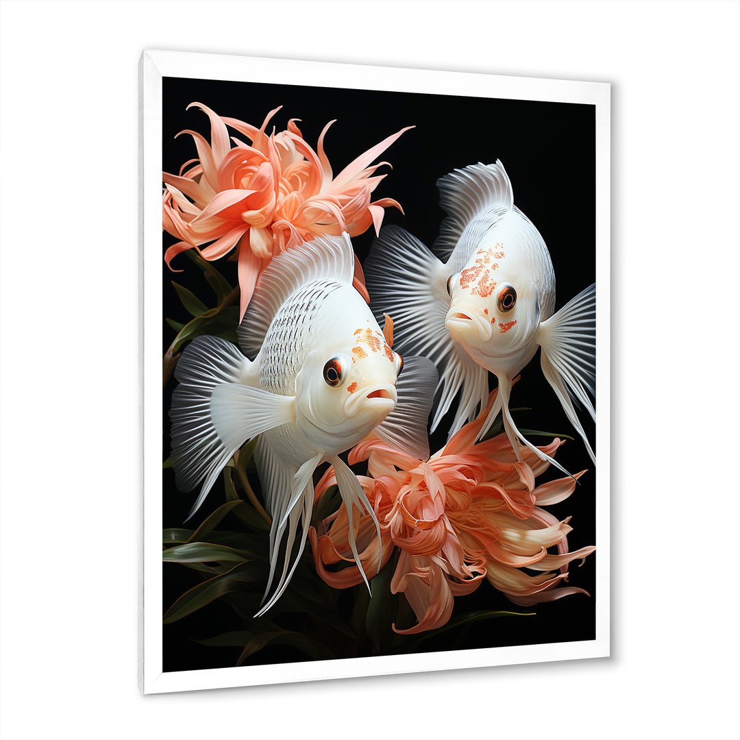 Coral Classical Butterfly fish Symphony - Coral Butterfly Fish Wall Art