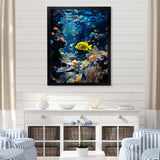 Blue butterfly fish Marine Grace - Butterfly Fish Bedroom Wall Art