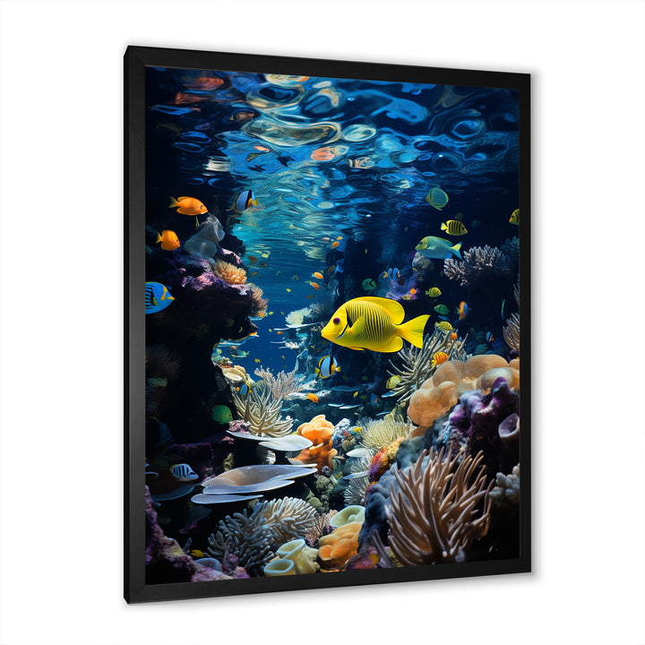 Blue butterfly fish Marine Grace - Butterfly Fish Bedroom Wall Art