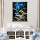 Blue butterfly fish Marine Grace - Butterfly Fish Bedroom Wall Art