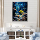 Blue butterfly fish Marine Grace - Butterfly Fish Bedroom Wall Art
