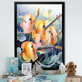 Orange butterfly fish melodic music - Butterfly Fish Canvas Wall Art