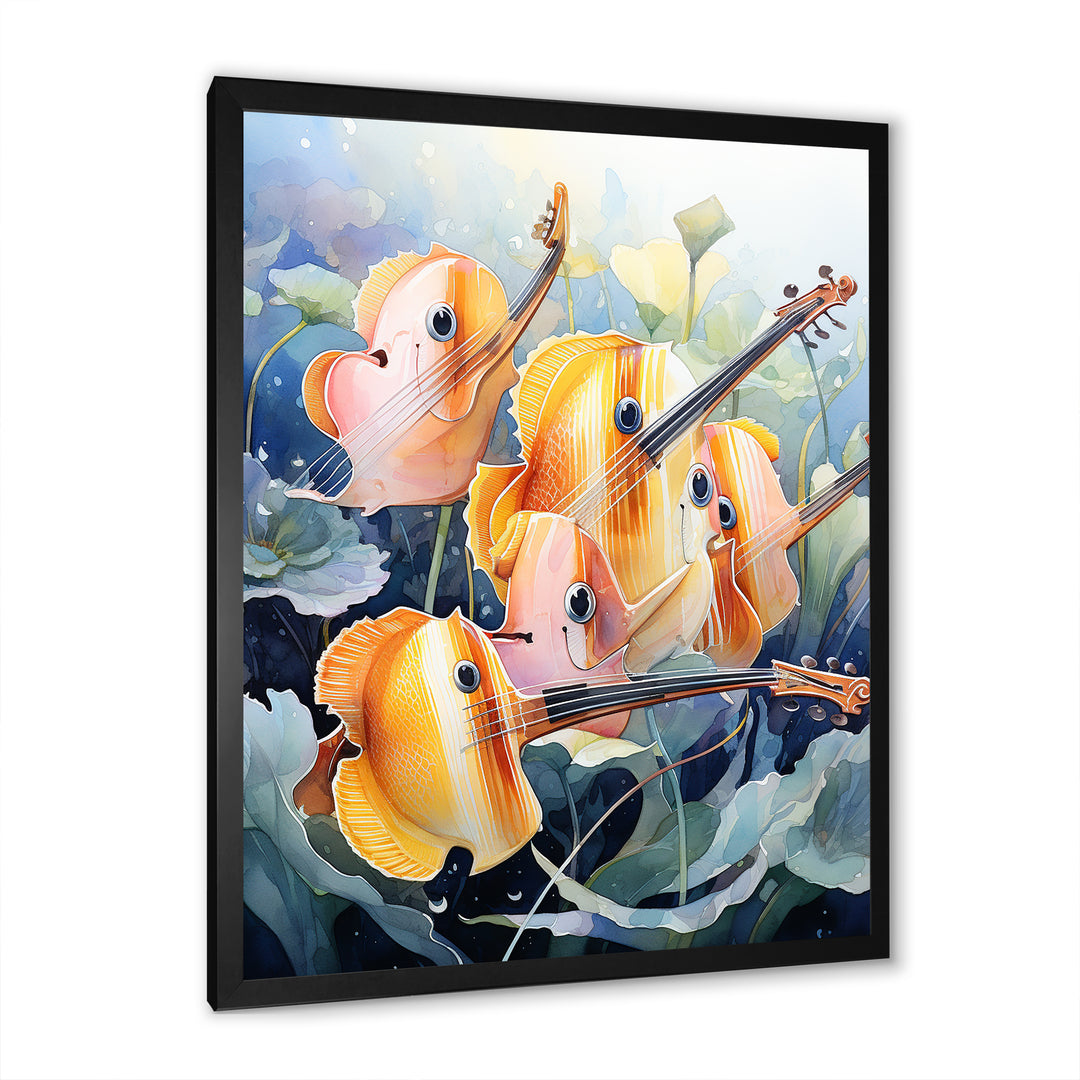 Orange butterfly fish melodic music - Butterfly Fish Canvas Wall Art