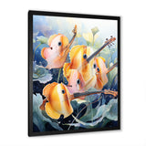 Orange butterfly fish melodic music - Butterfly Fish Canvas Wall Art