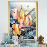 Orange butterfly fish melodic music - Butterfly Fish Canvas Wall Art