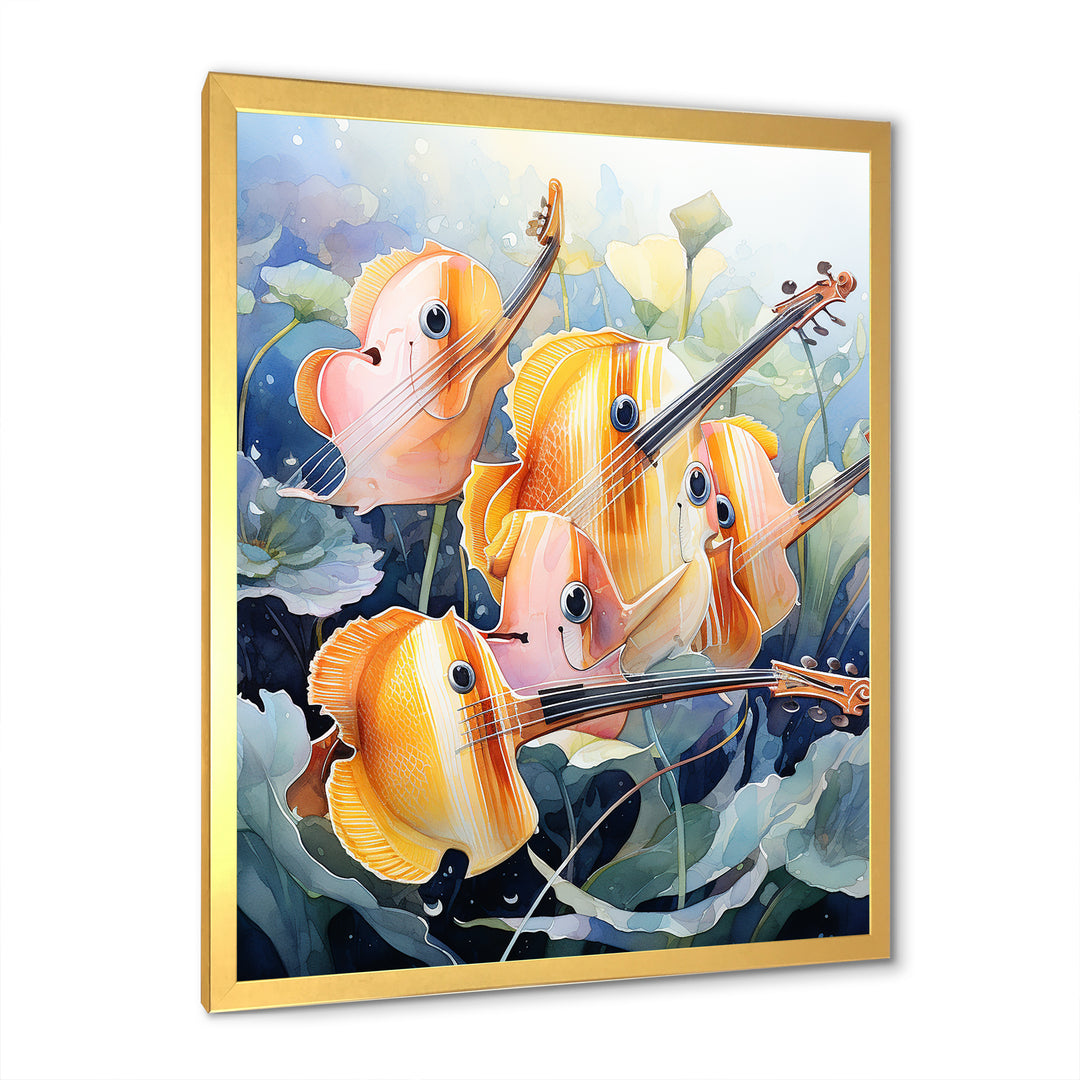 Orange butterfly fish melodic music - Butterfly Fish Canvas Wall Art