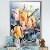 Orange butterfly fish melodic music - Butterfly Fish Canvas Wall Art