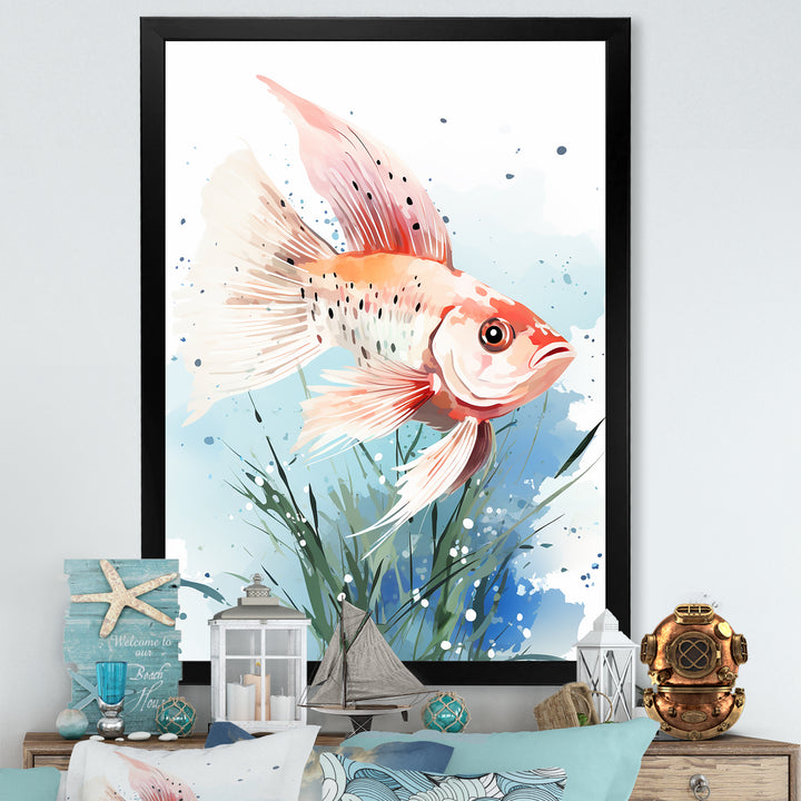 Pink butterfly fish Underwater Realm - Butterfly Fish Wall Decor
