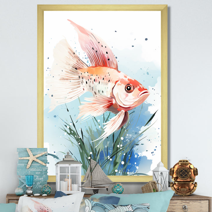 Pink butterfly fish Underwater Realm - Butterfly Fish Wall Decor