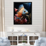 Coral Butterfly Fish expedition - Blue Butterfly Fish Wall Art