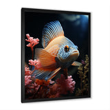 Coral Butterfly Fish expedition - Blue Butterfly Fish Wall Art