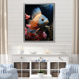 Coral Butterfly Fish expedition - Blue Butterfly Fish Wall Art