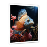Coral Butterfly Fish expedition - Blue Butterfly Fish Wall Art