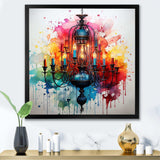 Colorful Chandelier Luminary treasures II - Fashion Canvas Wall Art