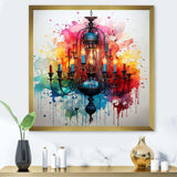 Colorful Chandelier Luminary treasures II - Fashion Canvas Wall Art