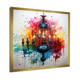 Colorful Chandelier Luminary treasures II - Fashion Canvas Wall Art