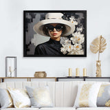 Elegance Portrait in Monochrome fashion IV - Fashion Canvas Wall Art