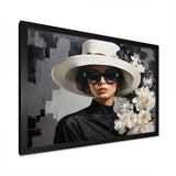 Elegance Portrait in Monochrome fashion IV - Fashion Canvas Wall Art