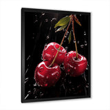 Black and red Cherry Delight 1 - Floral Canvas Wall Art