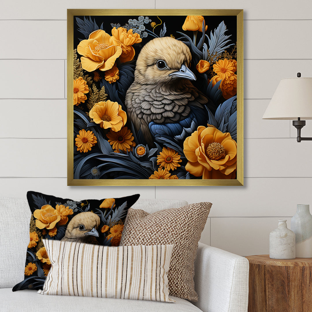Cute chicken plumage - Chicken Living Room Wall Art