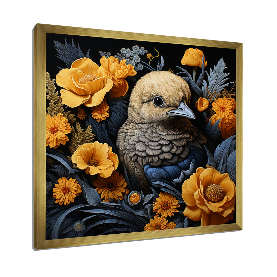 Cute chicken plumage - Chicken Living Room Wall Art