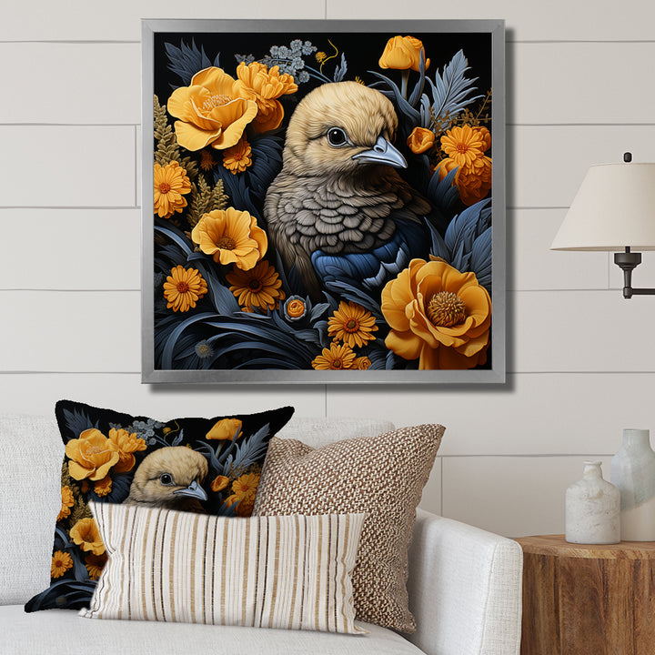 Cute chicken plumage - Chicken Living Room Wall Art