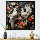 Love white and blue chicken plumage - Chicken Bedroom Wall Art
